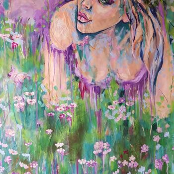 Painting titled "Bliss" by Tanya Efe, Original Artwork, Acrylic