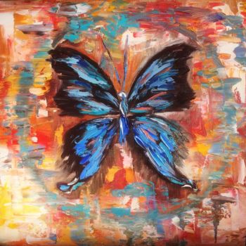 Painting titled "Butterfly" by Tanya Elicker, Original Artwork, Oil