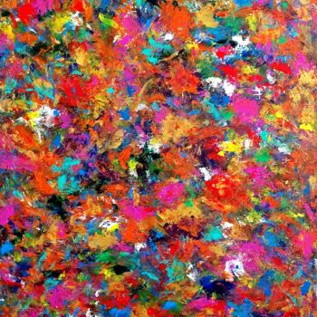 Ζωγραφική με τίτλο "Colorful abstract p…" από Tanya Hansen (TanyaSunart), Αυθεντικά έργα τέχνης, Ακρυλικό