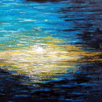 Painting titled "When the Dusk is Co…" by Tanya Hansen (TanyaSunart), Original Artwork, Acrylic