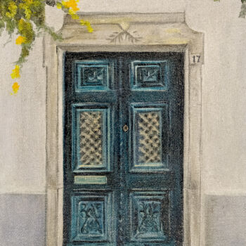 Schilderij getiteld "Door #3" door Tanya Shark, Origineel Kunstwerk, Olie