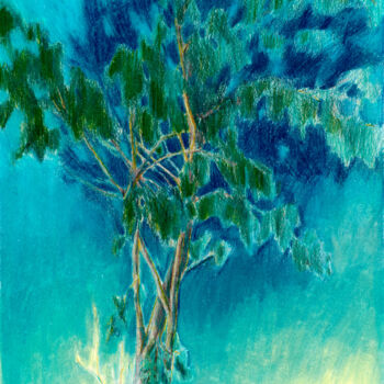 "Shadow by the Tree" başlıklı Tablo Tanya Sviatlichnaya tarafından, Orijinal sanat, Pastel