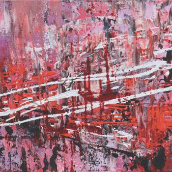 Schilderij getiteld "Abstract 37, tripty…" door Tanya Vasilenko, Origineel Kunstwerk, Acryl