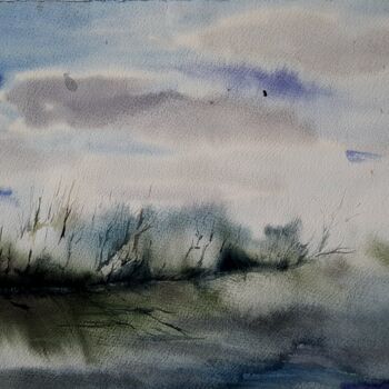 Schilderij getiteld "Calmness" door Tanya Yavorska, Origineel Kunstwerk, Aquarel