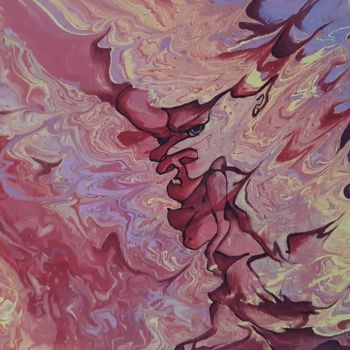 Pittura intitolato "Tanzende Flamme" da Toita, Opera d'arte originale, Acrilico