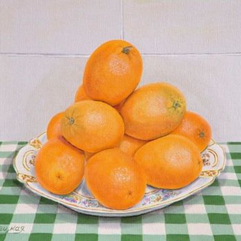 Malerei mit dem Titel "апельсины" von Tatyana Orlovezkaya, Original-Kunstwerk