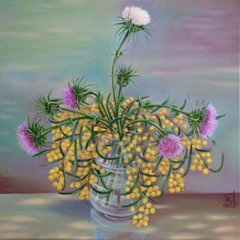 Картина под названием "весенний букет" - Tatyana Orlovezkaya, Подлинное произведение искусства