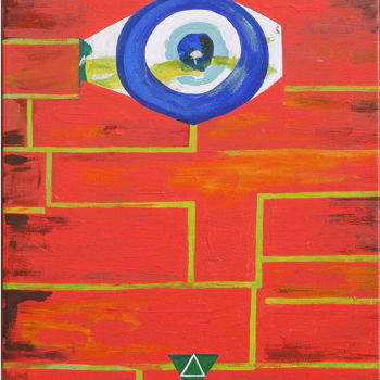 Painting titled "Blue eye. Talisman." by Tatiana Boikova, Original Artwork, Acrylic
