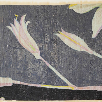 Schilderij getiteld "night lily" door Tao Li, Origineel Kunstwerk, Inkt