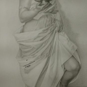 Painting titled "La Femme" by Taoufik Qoria, Original Artwork