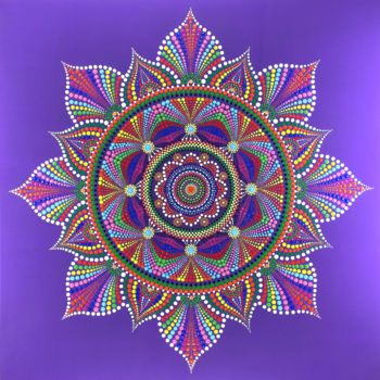 Pintura intitulada "Mandala | Lotus Shi…" por Tara Devi, Obras de arte originais, Acrílico