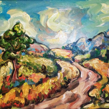 Malerei mit dem Titel "Sunny road" von Tara Kay, Original-Kunstwerk, Acryl