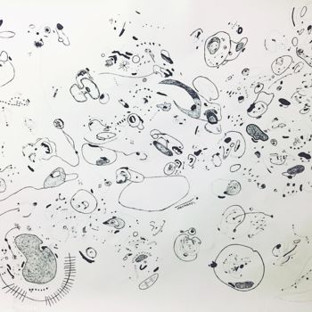 「Maps Series」というタイトルの絵画 Tara Vatanpourによって, オリジナルのアートワーク, インク