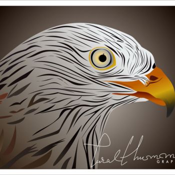 Arte digitale intitolato "eagle.jpg" da Taral Thummar, Opera d'arte originale, Pittura digitale
