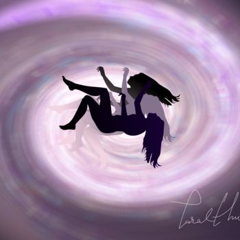 Digital Arts titled "girl from the galaxy" by Taral Thummar, Original Artwork, Digital Painting