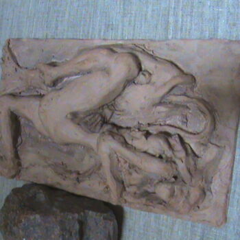 Sculpture titled "путина" by Taras, Original Artwork, Clay