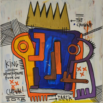 Painting titled "King" by Tarek Ben Yakhlef, Original Artwork, Acrylic