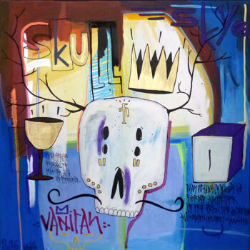 Painting titled "Vanitas" by Tarek Ben Yakhlef, Original Artwork, Acrylic