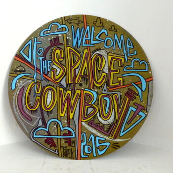 Painting titled "Space Cowboy" by Tarek Ben Yakhlef, Original Artwork, Spray paint