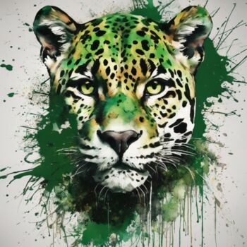 Arte digitale intitolato "Tiger style art" da Tarkanm, Opera d'arte originale, Immagine generata dall'IA