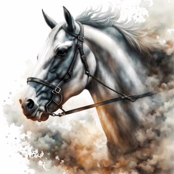 Arts numériques intitulée "Horse Design" par Tarkanm, Œuvre d'art originale, Image générée par l'IA