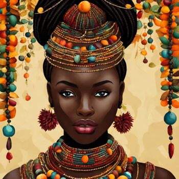 Arte digital titulada "Beauty Africain" por Tarkanm, Obra de arte original, Imagen generada por IA