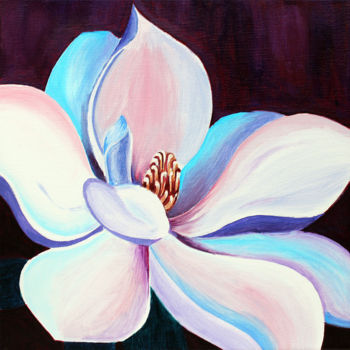 Malerei mit dem Titel "Magnolia" von Tatiana Yakimchenko, Original-Kunstwerk, Acryl