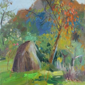 Painting titled "Autumn" by Tatiana Gliadchenko, Original Artwork, Oil