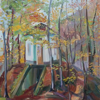 Pittura intitolato "Autumn landscape" da Tatiana Gliadchenko, Opera d'arte originale, Olio