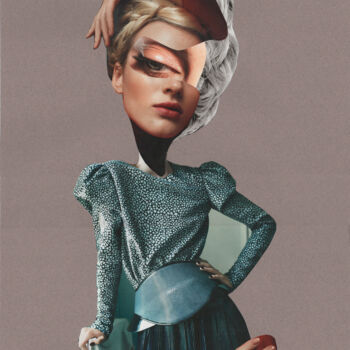 拼贴 标题为“Alice” 由Татьяна Лаздовская, 原创艺术品, 拼贴