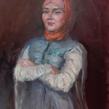 Peinture intitulée "Стрелецкая жена." par Tat Ana Paola, Œuvre d'art originale, Huile