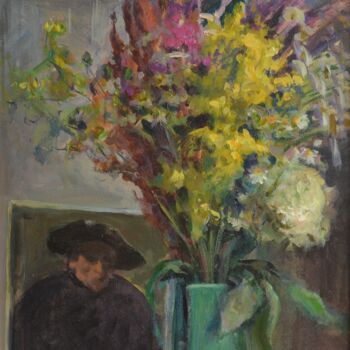 Painting titled "Полевые цветы" by Tat Ana Paola, Original Artwork, Oil