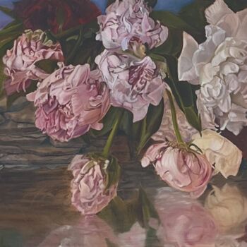 Картина под названием "У пруда" - Татьяна Прохорова, Подлинное произведение искусства, Масло