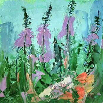 Pintura titulada "Fleurs dans le brou…" por Tatiana Verevka, Obra de arte original, Oleo
