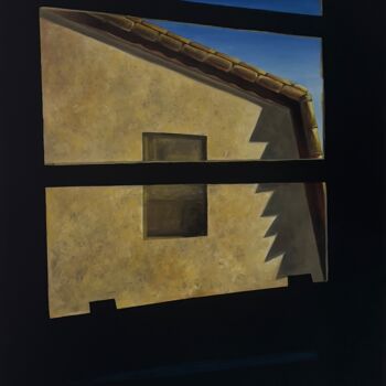 Картина под названием "Window view" - Tata Toucan, Подлинное произведение искусства, Масло Установлен на Деревянная рама для…