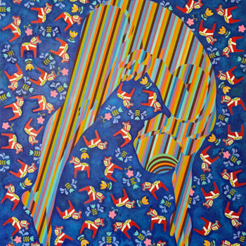 Pittura intitolato "Flying Horses" da Tatiana Fedorovskaya, Opera d'arte originale, Olio