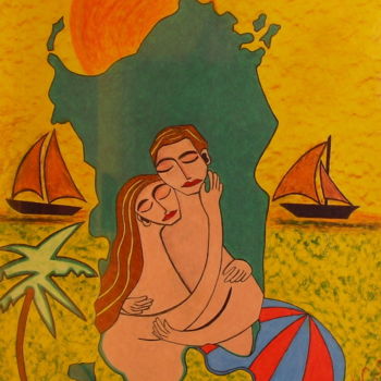 Картина под названием "Love Sardegna  (Sar…" - Gianfranco Fois, Подлинное произведение искусства, Пастель