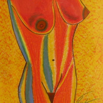 Картина под названием "Tania" - Gianfranco Fois, Подлинное произведение искусства, Пастель