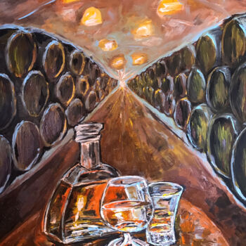 Peinture intitulée "“Cognac for Van Gog…" par Tati Vc, Œuvre d'art originale, Acrylique