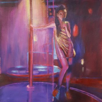 Pintura intitulada "Pole dance" por Tatiana Anikina, Obras de arte originais, Acrílico