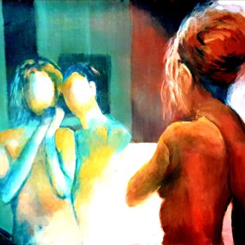 Pittura intitolato "Eyes Wide Shut" da Tatiana Anikina, Opera d'arte originale, Acrilico