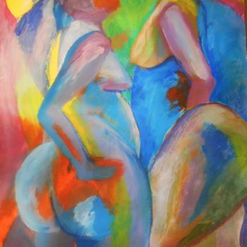 Painting titled "NU3" by Tatiana Anikina, Original Artwork, Acrylic