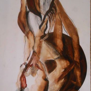 Рисунок под названием "brou de noix sur pa…" - Tatiana Anikina, Подлинное произведение искусства, Древесный уголь