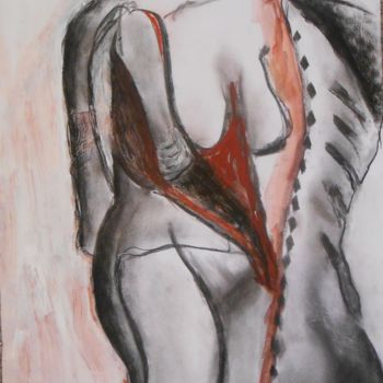 Drawing titled "fusain et craies su…" by Tatiana Anikina, Original Artwork, Charcoal