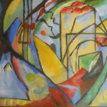 Peinture intitulée "Hommage à Kandinsky" par Tatiana Anikina, Œuvre d'art originale, Acrylique