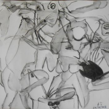 Drawing titled "Le Jardin des délic…" by Tatiana Anikina, Original Artwork, Chalk