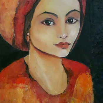 Malerei mit dem Titel ""Miriam"" von Tatiana Noemi Art, Original-Kunstwerk