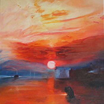 Pittura intitolato "Sunset" da Tatiana Battisti, Opera d'arte originale