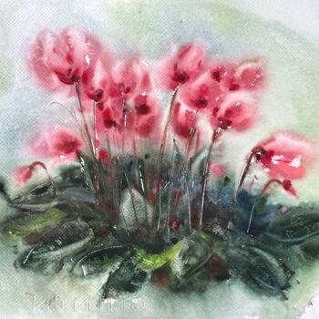 Pittura intitolato "Whispers of spring" da Tatiana Bykova, Opera d'arte originale, Acquarello