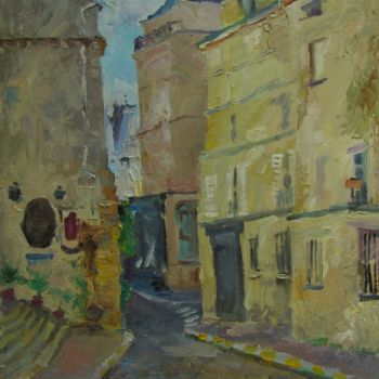 Картина под названием ""Paris street in"" - Tatiana Didenko, Подлинное произведение искусства, Масло